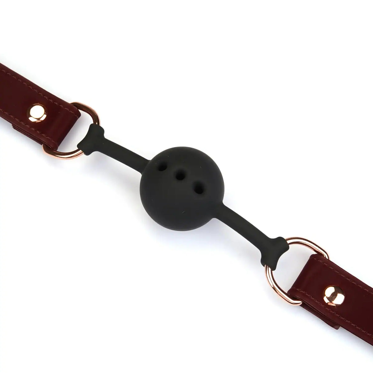 LIEBE SEELE - Bâillon Boule Metallic Bordeaux