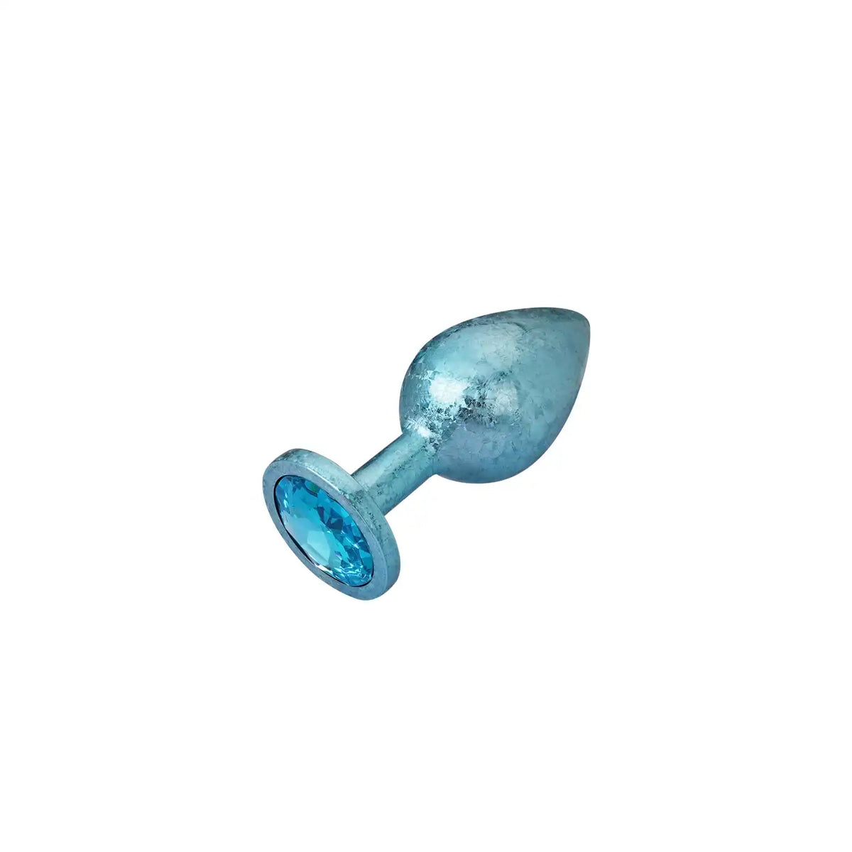 Plug anal en aluminium LIEBE SEELE coloris rose avec base évasée ornée d’une pierre, présenté sur fond blanc