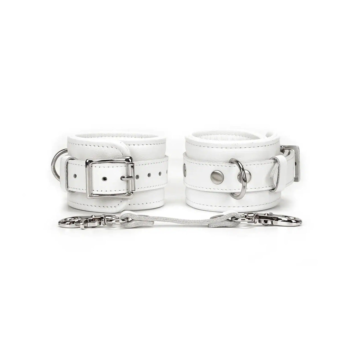 Packshot Menottes Cuir Blanc