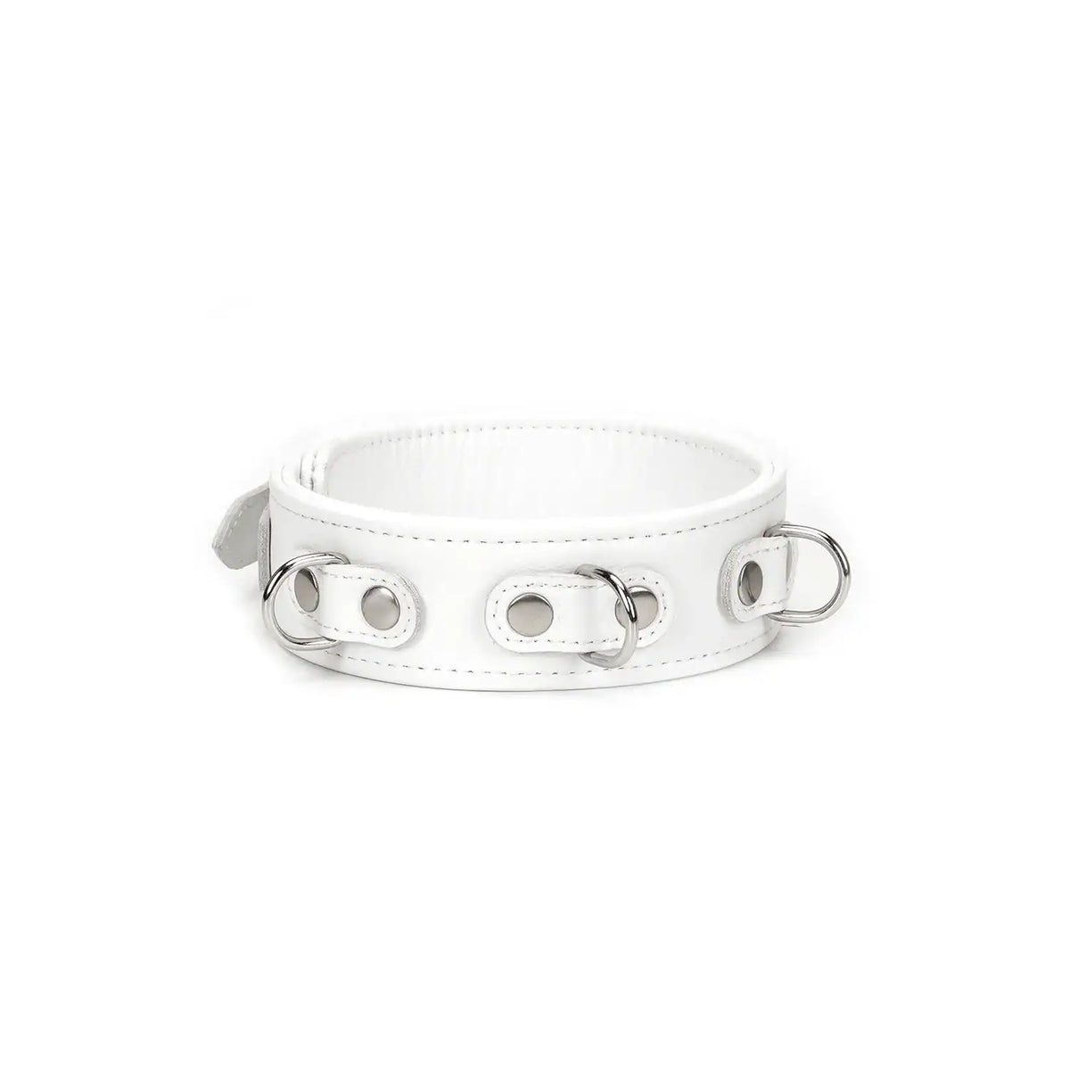 Packshot Collier en Cuir Blanc