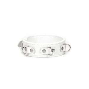 Packshot Collier en Cuir Blanc