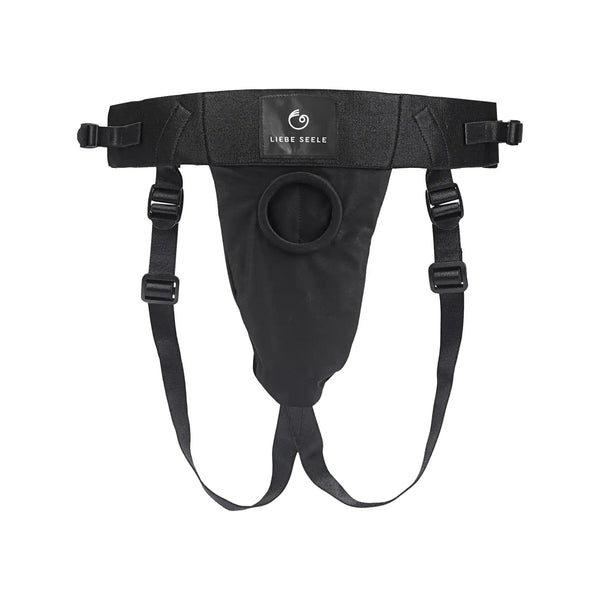 LIEBE SEELE - WINE RED Harness Strap-On with Dildo