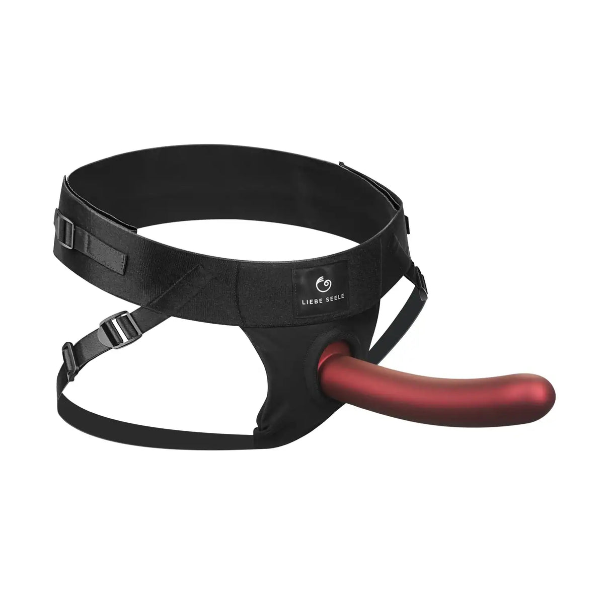 LIEBE SEELE - WINE RED Harness Strap-On with Dildo