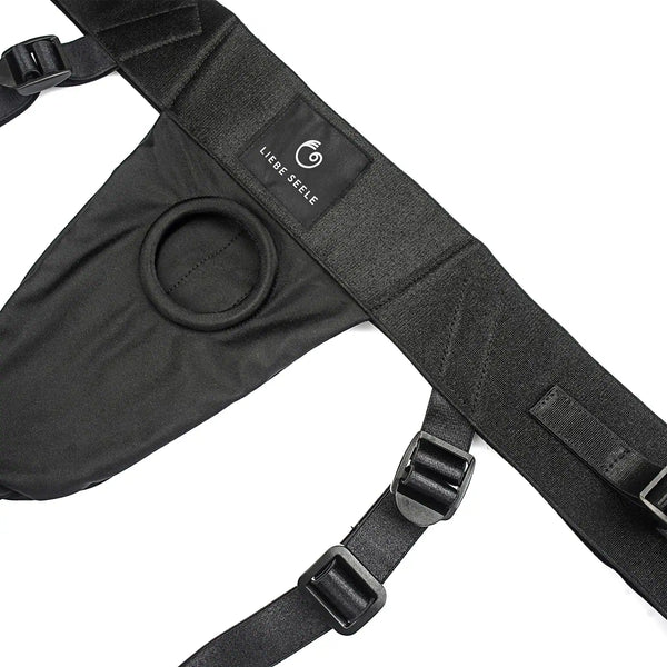 LIEBE SEELE - WINE RED Harness Strap-On with Dildo