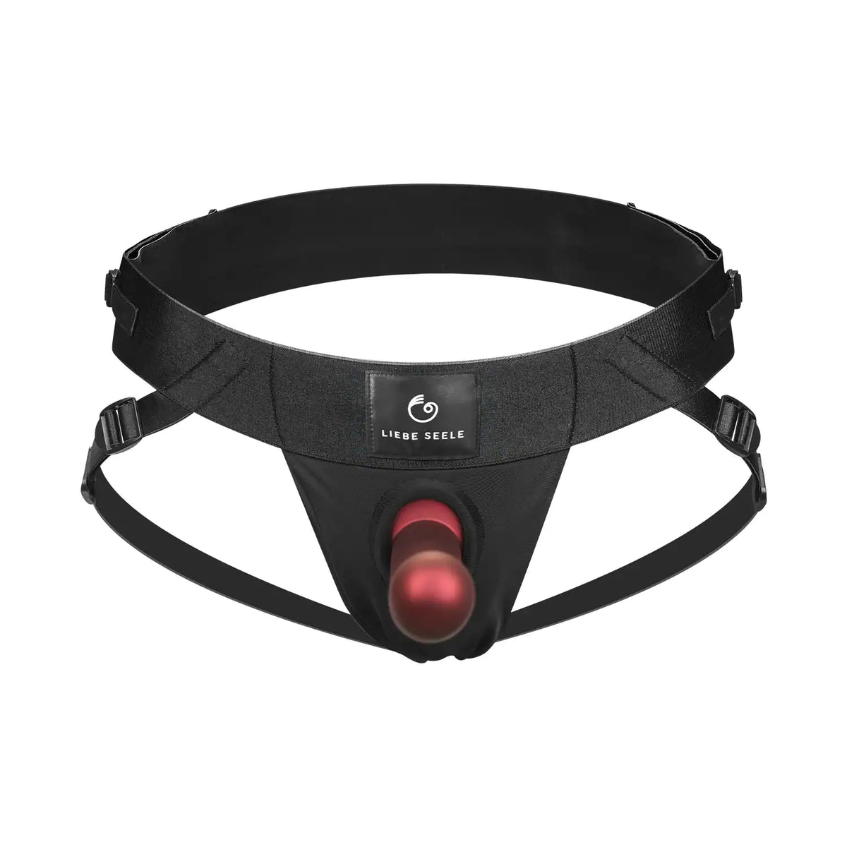LIEBE SEELE - WINE RED Harness Strap-On with Dildo