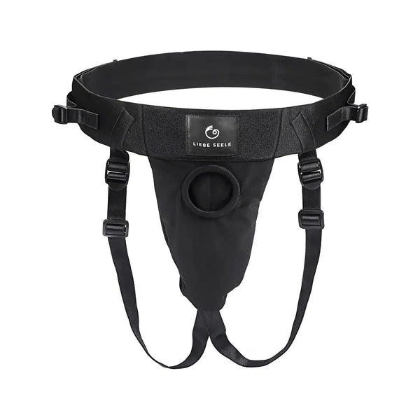 LIEBE SEELE - WINE RED Harness Strap-On with Dildo