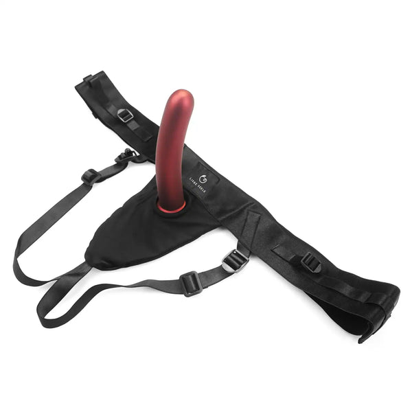 LIEBE SEELE - WINE RED Harness Strap-On with Dildo