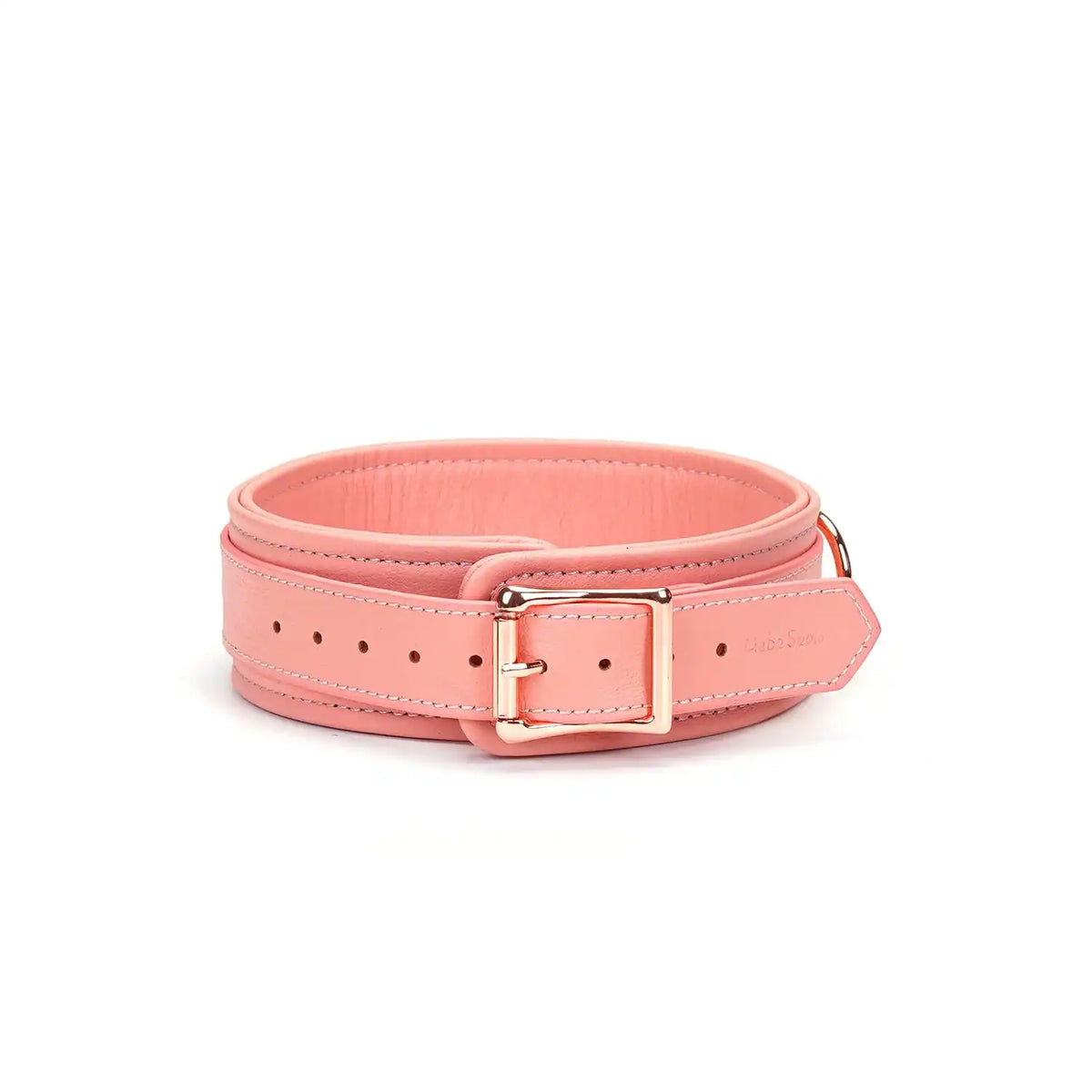 Packshot Collier Chocker En Cuir Rose