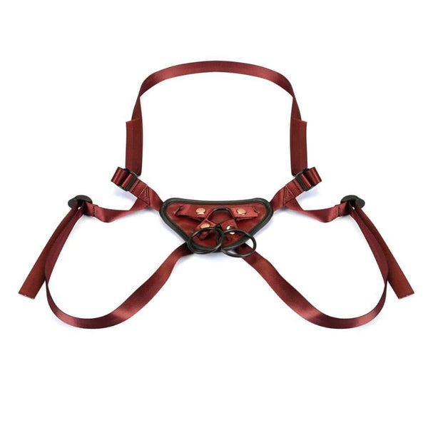 Packshot d'une Harnais Strap-On en Cuir Rouge
