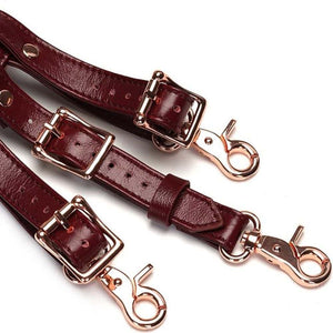 Détail du Packshot d'une Ceinture Harnais en Cuir couleur Rouge
