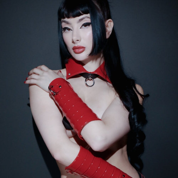 HOUSE of SXN - Rotes Sklavenhalsband