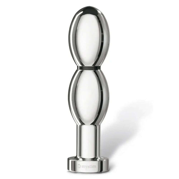 Plug électrostimulant OhThello en métal poli, design ergonomique et finition brillante, présenté sur fond clair, sélection Brigade Mondaine Paris.