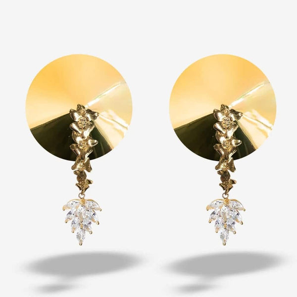 Cache-tétons en or 18 carats et cristal Swarovski®, auto-adhésifs et réutilisables. Design floral raffiné et élégant, alliant luxe et sensualité. Fabriqués de manière éthique et responsable.