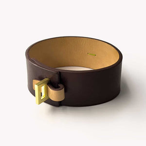 Gros choker de la marque SPNKD couleur chocolat aux finitions 24 carats