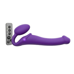 Strap-on vibrant télécommandé avec 3 moteurs indépendants, conçu pour stimuler le point G et le clitoris. Technologie de mémoire de forme pour un ajustement optimal à l'anatomie, avec télécommande intuitive et portée jusqu'à 10 mètres.