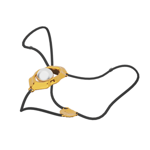 Bijou clitoridien “Moist Eyes” de UPKO avec stimulateur ergonomique et perle roulante. G-String ajustable, détails dorés, alliage de zinc hypoallergénique pour une stimulation et un confort optimaux.