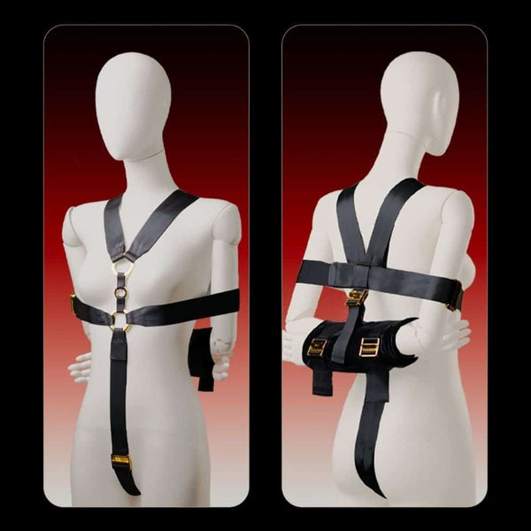 Bondage Shibari Takate Kote simplifié Boucles en alliage de zinc galvanisé Sangles en polyester résistantes et Sangle intime détachable