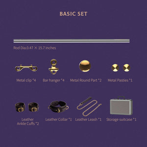 Set d’accessoires BDSM UPKO Basic Set avec barre métallique, accessoires en cuir et mallette de rangement Brigade Mondaine Paris