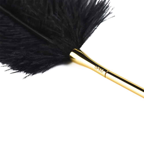Plume noir à manche doré pour stimulation et jeux UPKO chez Brigade Mondaine