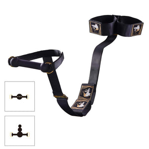 Sangle de retenue des mains et Sangle de retenue des pieds avec trois Accessoire bâillon en nylon