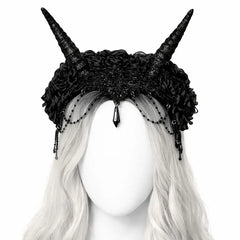 SCHWARZES LEERES – Obsidian-Hörnerhaube