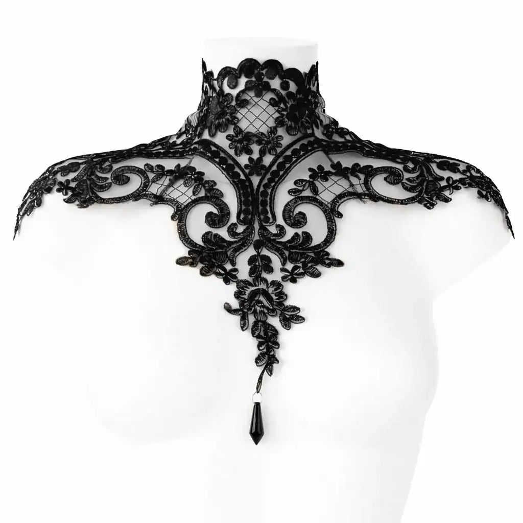 SCHWARZES LEER - OhMyGoth-Kragen