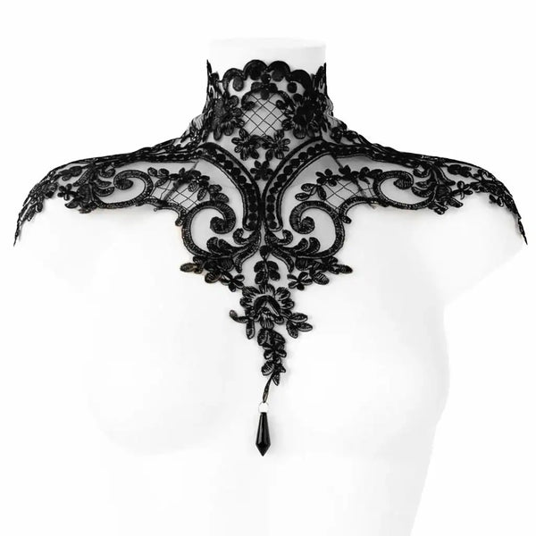 SCHWARZES LEER - OhMyGoth-Kragen