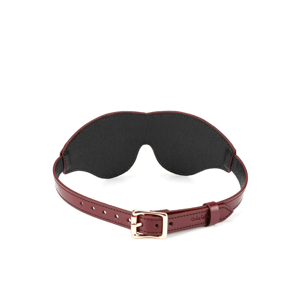 Bandeau Yeux Cuir De Vache Rouge Blinfold