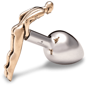 Plug anal Fessman ROSEBUDS en acier chirurgical et bronze rhodié, finition miroir polie à la main, design sculptural et poids optimal pour un plaisir profond.