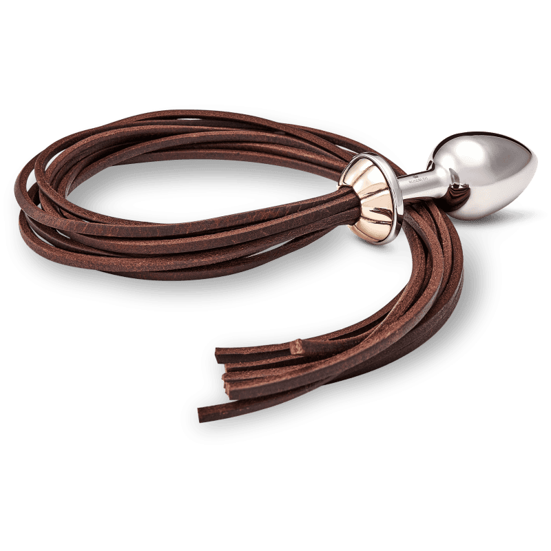 Plug martinet en cuir véritable.