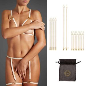 Mother-of-pearl adjustable and modular elastic kit by Atelier Amour at Brigade Mondaine