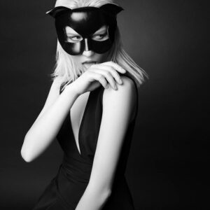 Black erotic cat mask by E.L.F Zhou London at Brigade Mondaine