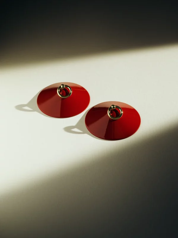 Photo de Nippies avec Anneaux de 3/4 en Émail couleur Rouge