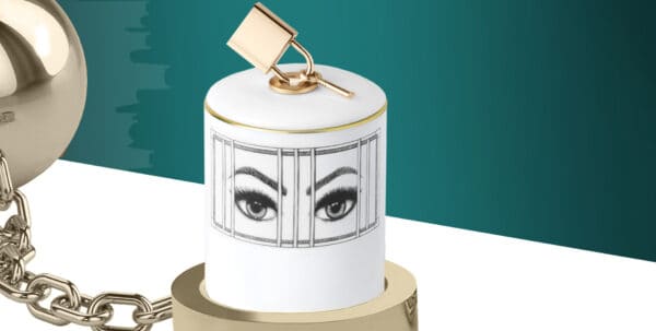 Bougie parfumé avec yeux emprisonnés