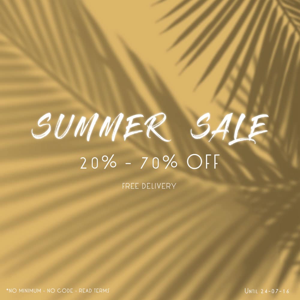 SUMMER SALE 20% - 70% OFF Free Delivery Sales from June 26 to July 16 inclusive