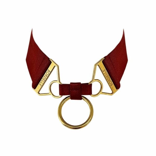 Packshot du Devant du Collier Large Anneau couleur Rouge