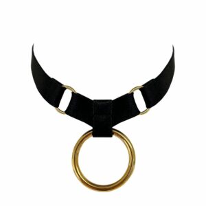 Packshot of the Front of the Ring Necklace color Black