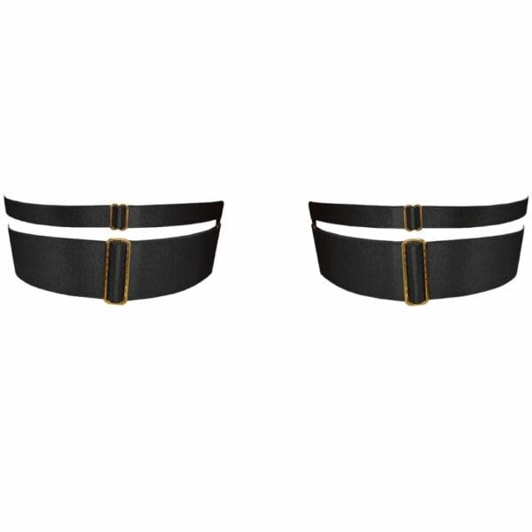 Garters Wide Strap Black back packshot