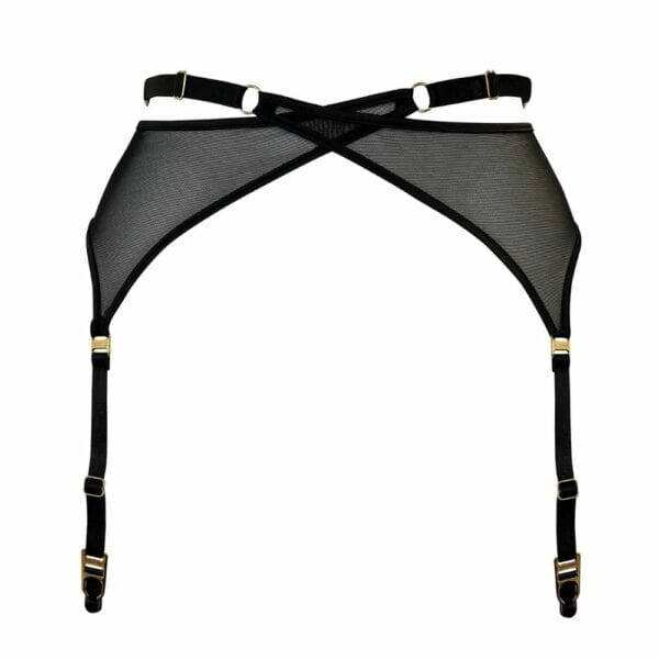 Black Wrap suspender belt back packshot