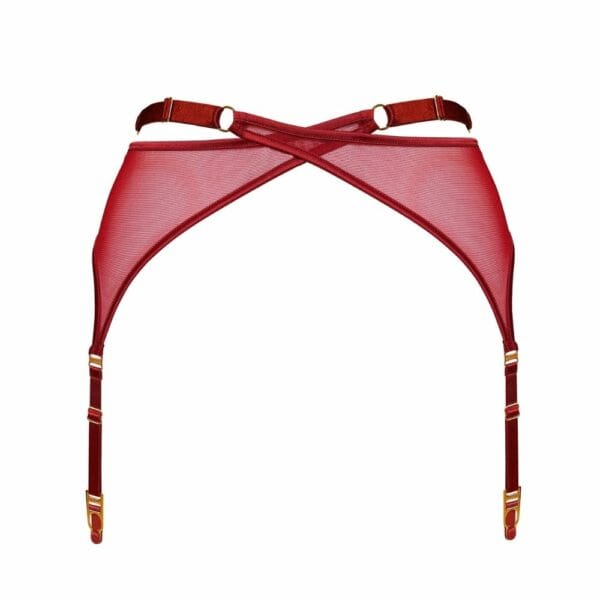 Packshot du Dos du Porte-jarretelles Wrap Rouge