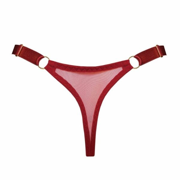 Red Silk Satin Thong Back Packshot