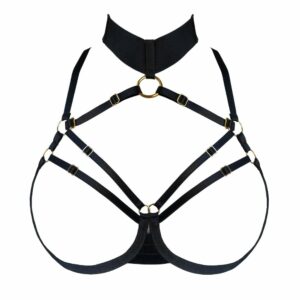 Black Open Front Bra Packshot