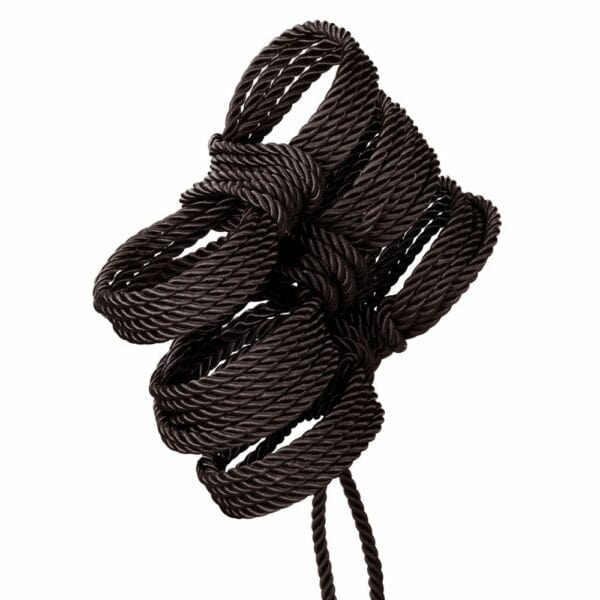 Packshot eines 10 Meter langen schwarzen Shibari-Seiles