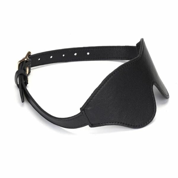 Packshot of the Side of a Black Leather Headband