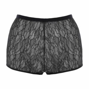 Black Lace Shorty Front Packshot