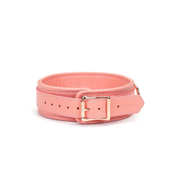 Packshot Collar Chocker de cuero rosa