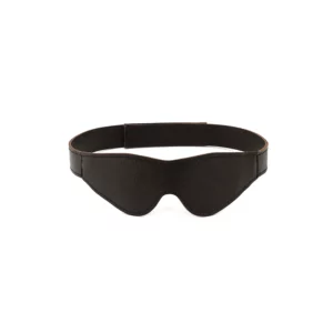 Packshot Bandeau Yeux Blindfold Cuir D'Agneau Marron