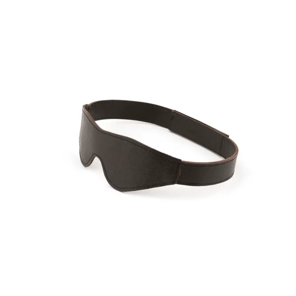 Packshot Bandeau Yeux Blindfold Cuir D'Agneau Marron