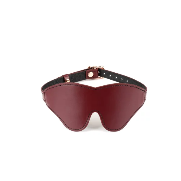 Bandeau Yeux Cuir De Vache Rouge Blinfold