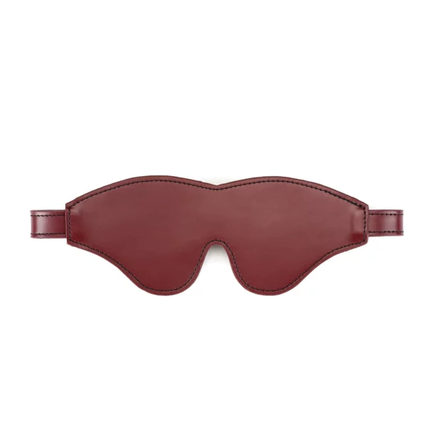 Bandeau Yeux Cuir De Vache Rouge Blinfold